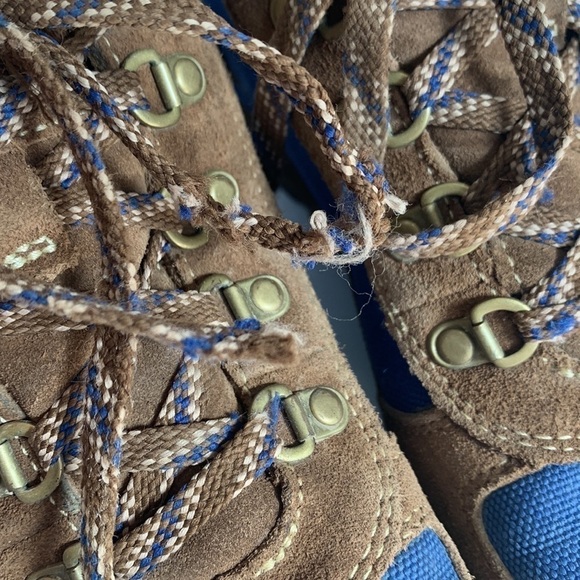 L.L.BEAN Men's Waterproof Katahdin suede Hiking Boots brown and blue Multicolor - Picture 6 of 15